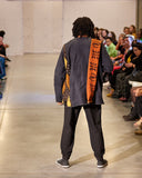 Men's Black Traditional Mudcloth Print African Dress Shirt | Geri's Bluffing Boutique (L-XL)