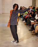 Men's Black Traditional Mudcloth Print African Dress Shirt | Geri's Bluffing Boutique (L-XL)