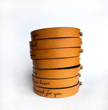 Bible Scripture | Thin Leather Bracelet | Geri's Bluffing Boutique