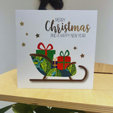 Santa Sleigh Afrocentric Greeting Card | Geri's Bluffing Boutique