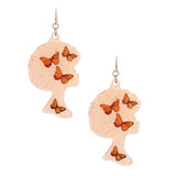 Orange Afro Butterfly Earrings | Geri's Bluffing Boutique