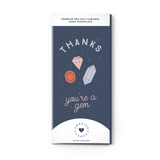 Thank You Card with Chocolate Inside - Thanks, You're a Gem! | Geri's Bluffing Boutique