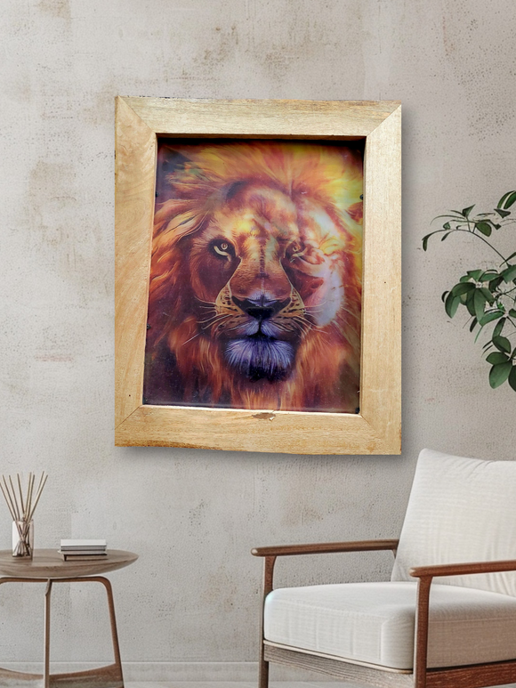 Lion 2D Illusion | Framed Art | Geri's Bluffing Boutique