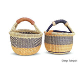 Round Basket |Large|Green Kiwi Blue | Geri's Bluffing Boutique