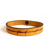 Men's Religious Leather Snap Bracelet Engraved Cuff |Geri's Bluffing Boutique