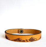 Men's Religious Leather Snap Bracelet Engraved Cuff |Geri's Bluffing Boutique