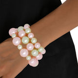 Pink and Green Pearl 3 Pcs Bracelets | Geri's Bluffing Boutique