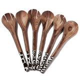 Batik Bone Handled Salad Set 2pc | Geri's Bluffing Boutique