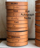 Leather Bracelet Word Collection | Geri's Bluffing Boutique