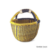 Round Basket |Large|Green Kiwi Blue | Geri's Bluffing Boutique