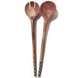 Batik Bone Handled Salad Set 2pc | Geri's Bluffing Boutique