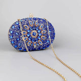 New! Clutch Blue Crystal Hard Case Bag | Geri's Bluffing Boutique