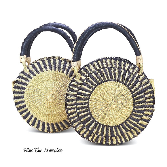 Round Bolga Basket Purse | Geri's Bluffing Boutique