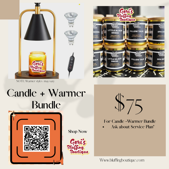 Candle and Warmer Bundle |Geri's Bluffing Boutique | 2pc