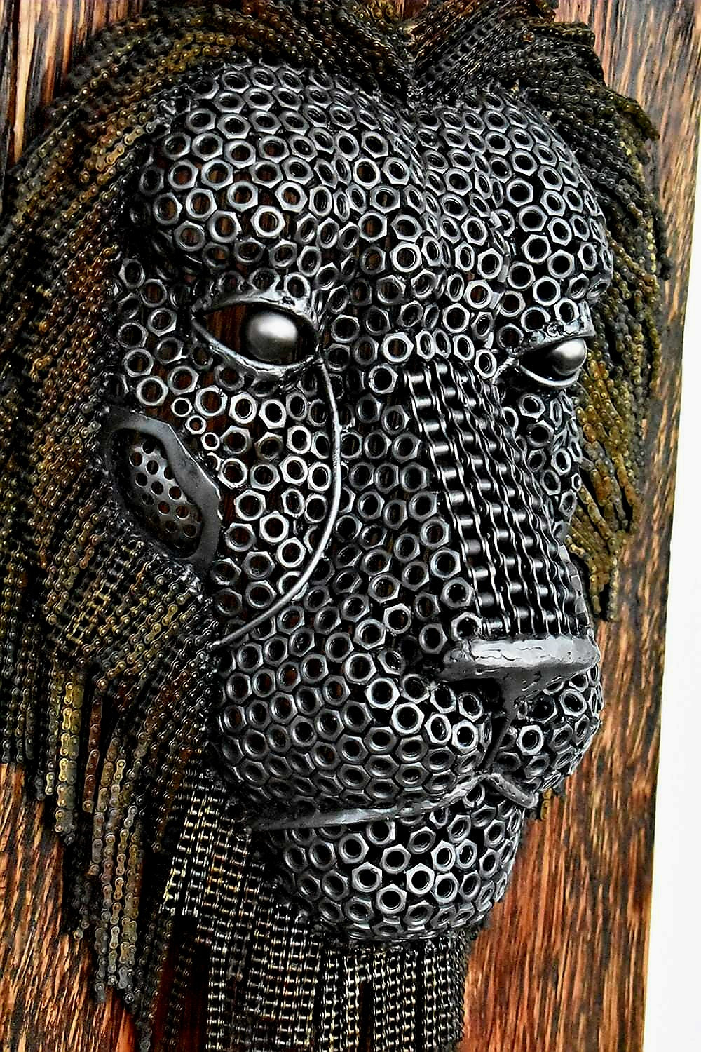 Sculpture Lion Head Wall Art (30h x 21w) | Recycle Art