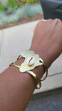 Brass Cuff Bracelet |Map of Africa | Geri's Bluffing Boutique