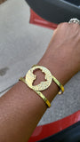 Brass Cuff Bracelet |Map of Africa | Geri's Bluffing Boutique