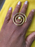 Kenyan Brass Rings | Statement piece | Adjustable|African  Geri's Bluffing Boutique