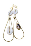 Cowrie Shell Brass Earring | Geri's Bluffing Boutique
