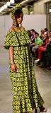 Handmade| African-Print |Off-Shoulder-Dress| Woven | Print Smock Stretch |  A-Line | Geri's Bluffing Boutique