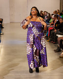 Handmade| African-Print |Off-Shoulder-Dress| Woven | Print Smock Stretch |  A-Line | Geri's Bluffing Boutique