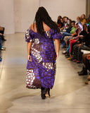 Handmade| African-Print |Off-Shoulder-Dress| Woven | Print Smock Stretch |  A-Line | Geri's Bluffing Boutique