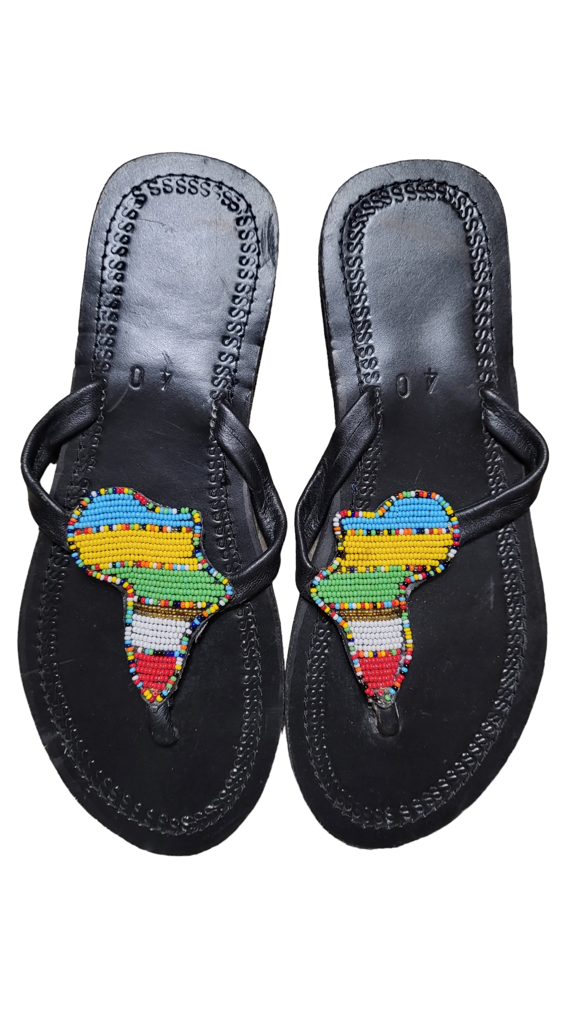 Masai Beaded African Sandals | Geri display picture 2