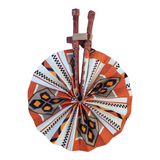 Fan - African Fabric Foldable (SMALL)