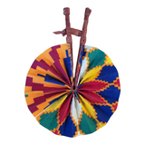 Fan - African Fabric Foldable (SMALL)