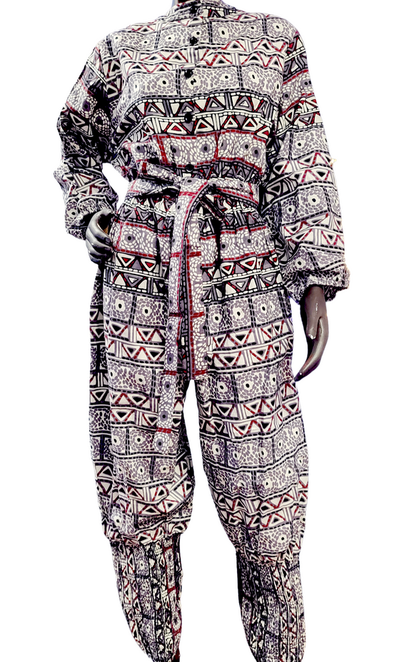 Harem african print Jumpsuit