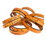 Thin Leather Bracelet | Encouragement  | Geri's Bluffing Boutique
