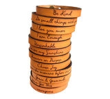 Thin Leather Bracelet | Encouragement  | Geri's Bluffing Boutique