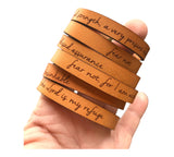Thin Leather Bracelet | Encouragement  | Geri's Bluffing Boutique