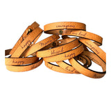 Thin Leather Bracelet | Encouragement  | Geri's Bluffing Boutique