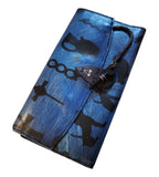 Mudcloth & Leather Tri-Folding Wallet | Geri's Bluffing Boutique