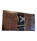 Mudcloth & Leather Tri-Folding Wallet | Geri's Bluffing Boutique