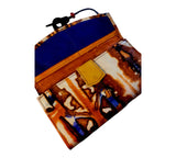 Mudcloth & Leather Tri-Folding Wallet | Geri's Bluffing Boutique