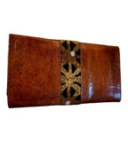 Mudcloth & Leather Tri-Folding Wallet | Geri's Bluffing Boutique