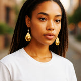 Kenyan Brass-Bronze Earrings | Geri's Bluffing Boutique