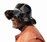 Wide Brim Floppy Bucket Hat | African Print | Patchwork| Kitenge | Geri's Bluffing Boutique