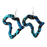 Africa Map Fabric Earrings | Geri's Bluffing Boutique