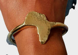 Brass Cuff Bracelet |Map of Africa | Geri's Bluffing Boutique