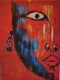 Hand Painted African Wall Art | Face | Geri's Bluffing Boutique