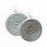 Rwanda Woven Sisal Disc Earrings | Geri's Bluffing Boutique