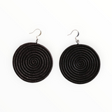 Rwanda Woven Sisal Disc Earrings | Geri's Bluffing Boutique