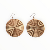 Rwanda Woven Sisal Disc Earrings | Geri's Bluffing Boutique