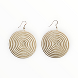 Rwanda Woven Sisal Disc Earrings | Geri's Bluffing Boutique