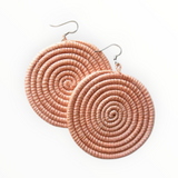 Rwanda Woven Sisal Disc Earrings | Geri's Bluffing Boutique