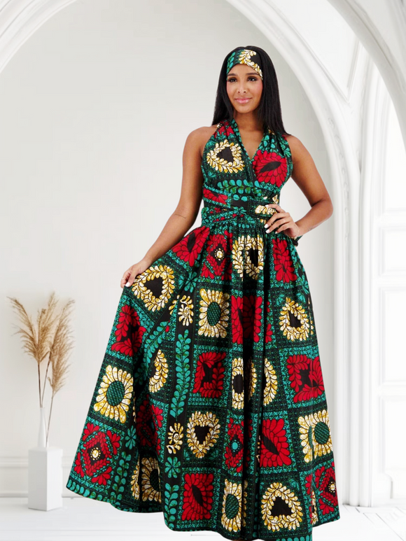 Multi-Wear Infinity Ankara Dress | Geri's Bluffing Boutique