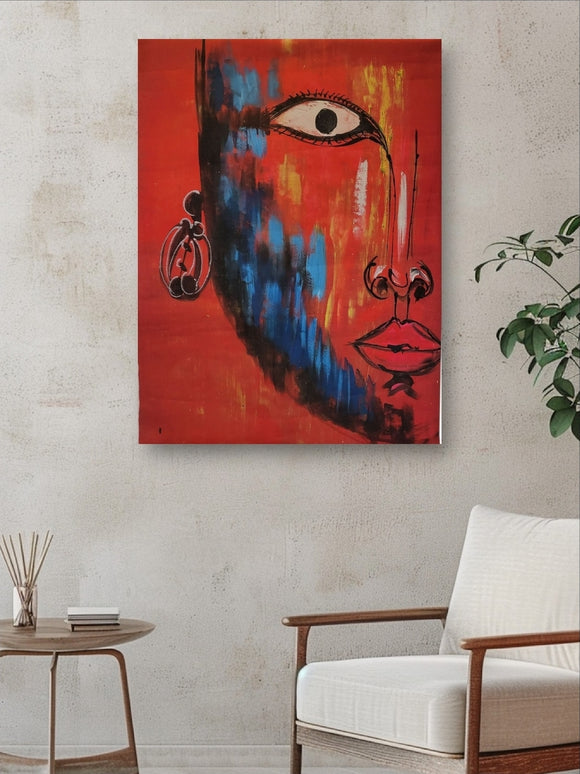 Hand Painted African Wall Art | Face | Geri's Bluffing Boutique